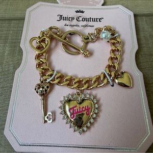 JUICY COUTURE gold bracelets with charms